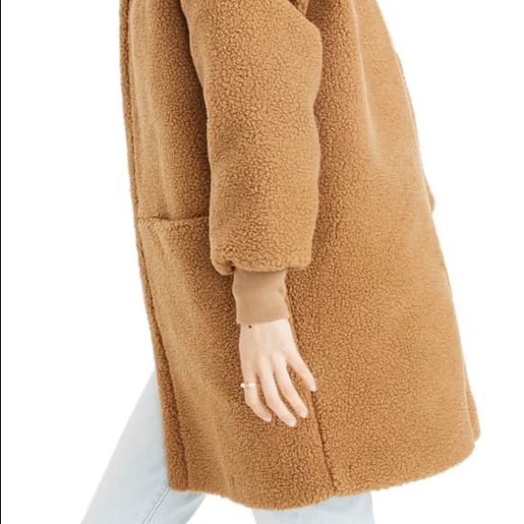 bonded fleece cocoon coat